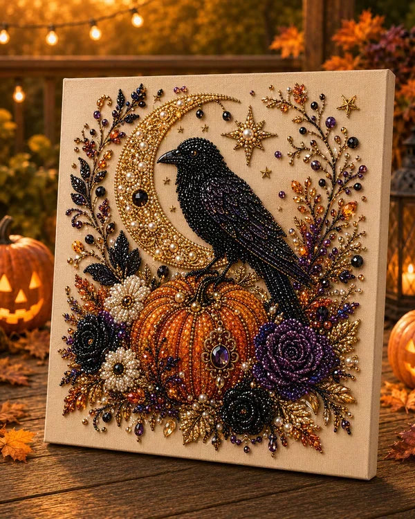 🔥LAST DAY SALE ONLY £9.99!! 👻✨ Halloween Pearl Art DIY Kit – Turn Tiny Pearls into Spooky-Cute Magic