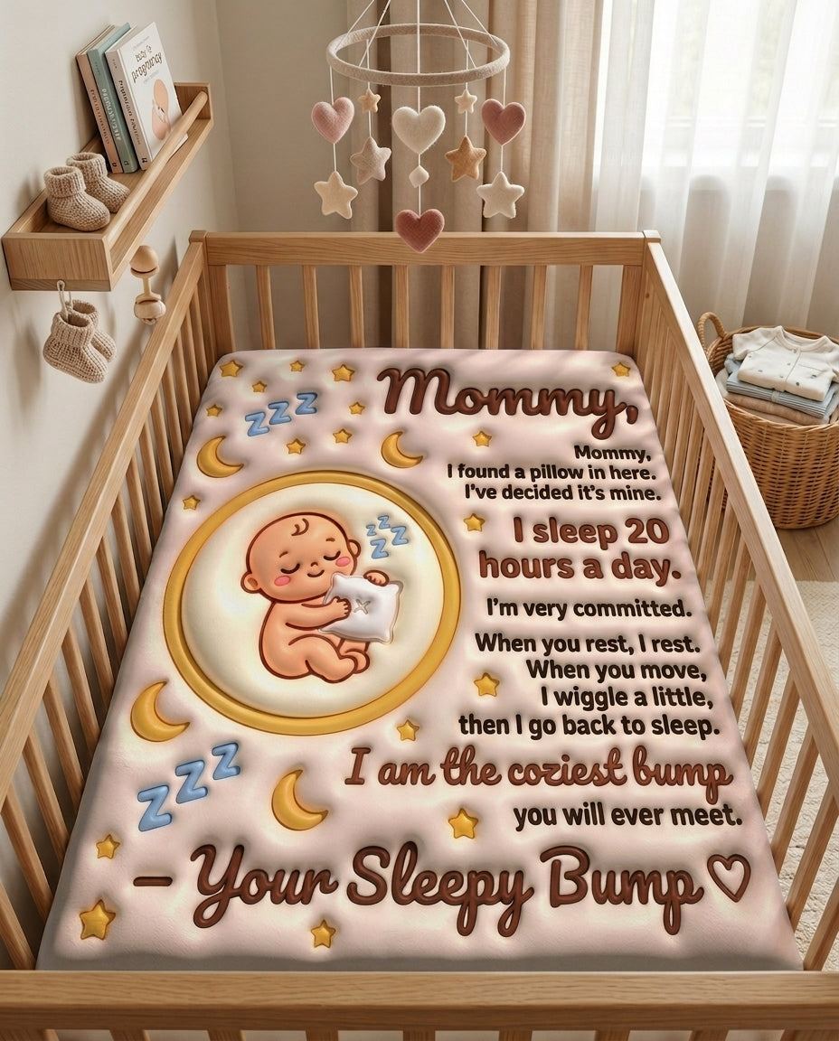 Baby With Tiny Pillow Humor Blanket