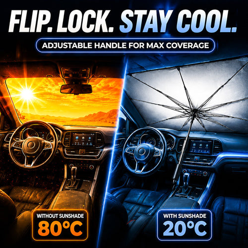 🔥Last Day 50% OFF - 2026 Upgraded Car Windshield Sun Shade Umbrella