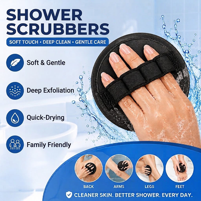 🥳2026 HOT SALE🥳💞50K+ SOLD!🌸🧖‍♀️ 50% OFF!Soft Silicone Shower Scrubber – Gentle Exfoliating Body Brush