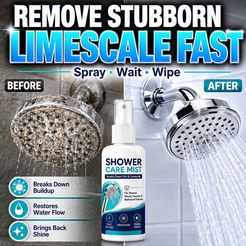 🚿✨Fast-Acting Shower Limescale Remover Spray – Dissolves stubborn mineral deposits & hard water stains. Restores water flow & shine – just spray & wipe! 🧼💪 (offer)