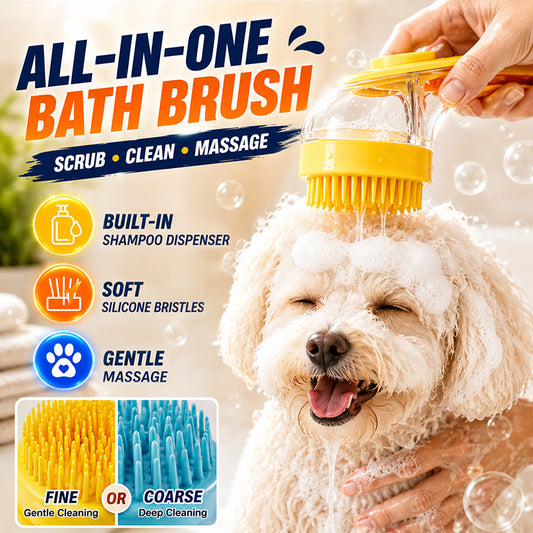🥳2026 HOT SALE🥳💞50K+ SOLD!🛁🐾 50% OFF! All‑in‑One Bath Brush