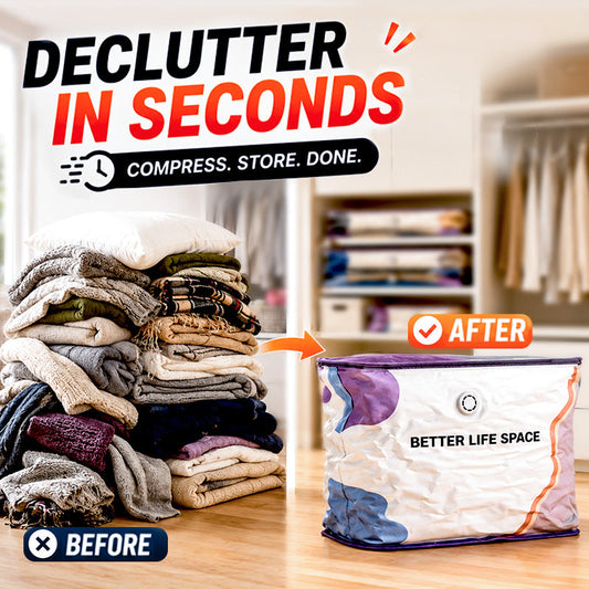 🔥No‑Pump Vacuum Storage Bags – Press & seal, no pump needed.