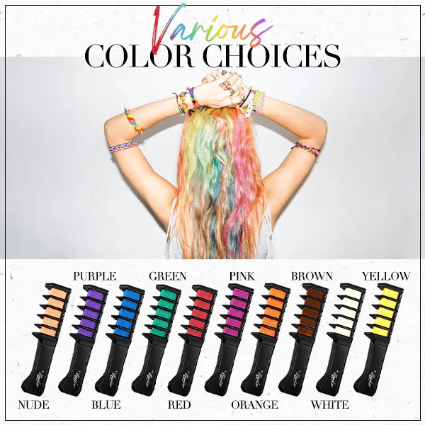🎁Limited Time Discount🔥Temporary Hair Dye Chalk Comb- Cruelty Free