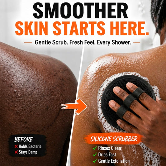 🥳2026 HOT SALE🥳💞50K+ SOLD!🌸🧖‍♀️ 50% OFF!Soft Silicone Shower Scrubber – Gentle Exfoliating Body Brush