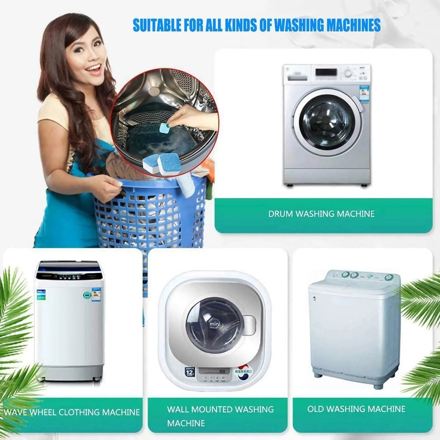 🧼Washing Machine Deep Cleaner Tablets (Offer)