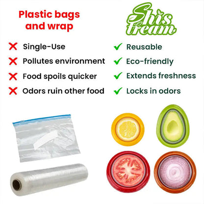 Silicone stretch pods🍅🥑 Keep Your Fruits & Veggies Fresh with These Stretch Pods! (Offer)