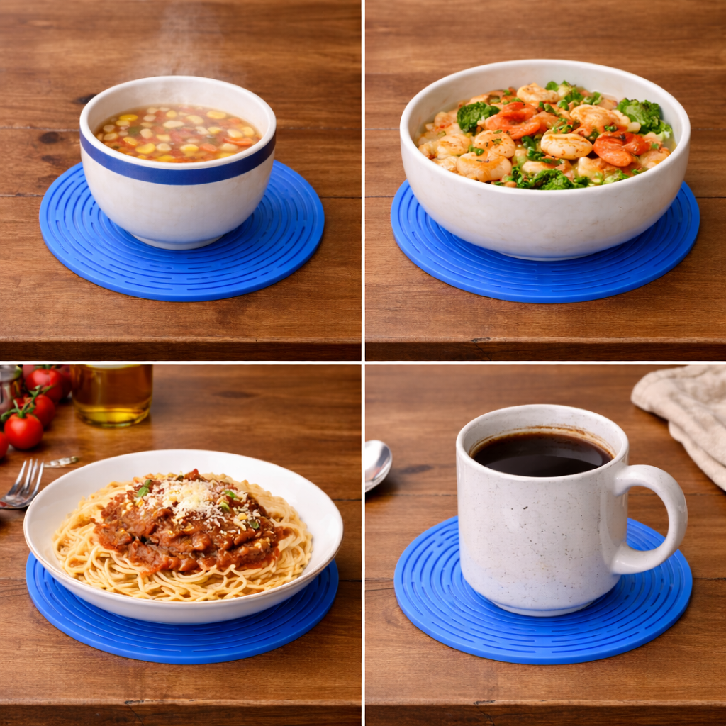2-in-1 Zero-Purio™ Silicone Mesh Bag & Heat-Resistant Trivet Mat for Hot Bowls