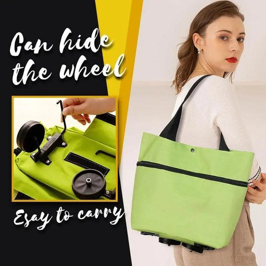 🥳2026 HOT SALE🥳💞50K+ SOLD!  2-in-1 Shopping Bag Foldable Green Bag