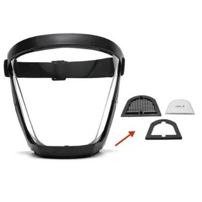 Purio™ The face shield protects the face, eyes, and airways during work.