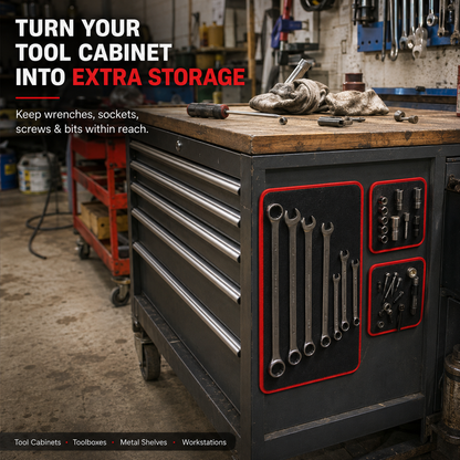 Purio™ Magnetic Tool Tray Mat – Flexible Workshop Organizer for Metal Surfaces