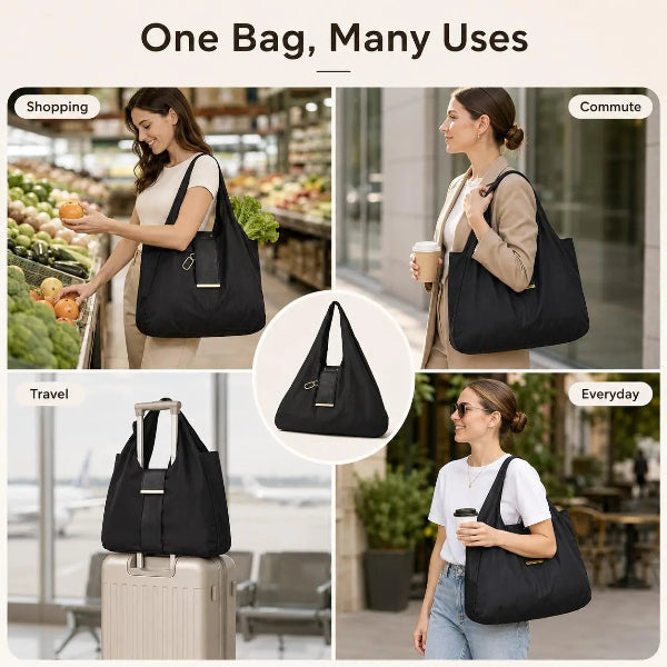 🔥LAST DAY SALE 49% OFF-👜✨Foldable Shopping Bag Keychain Eco-Friendly Reusable Tote Bag (offer)