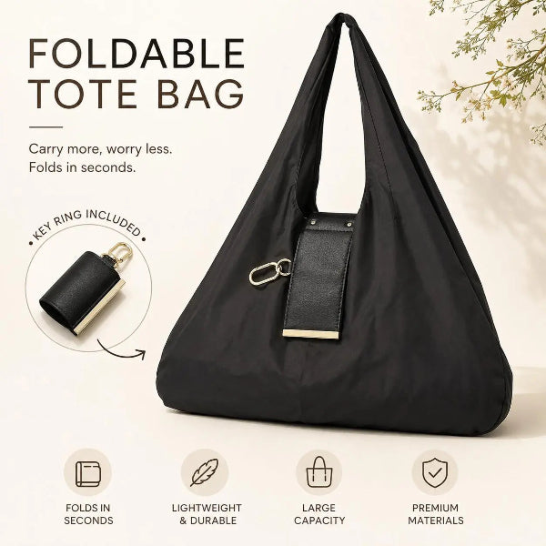 🔥LAST DAY SALE 49% OFF-👜✨Foldable Shopping Bag Keychain Eco-Friendly Reusable Tote Bag (offer)