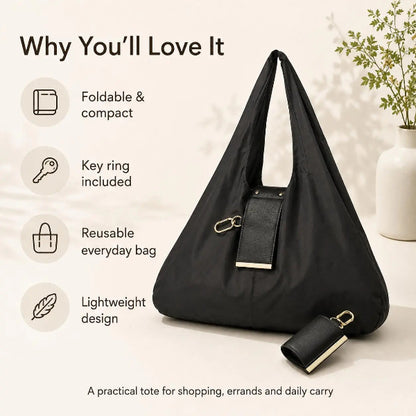 🔥LAST DAY SALE 49% OFF-👜✨Foldable Shopping Bag Keychain Eco-Friendly Reusable Tote Bag (offer)