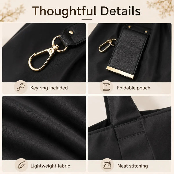 🔥LAST DAY SALE 49% OFF-👜✨Foldable Shopping Bag Keychain Eco-Friendly Reusable Tote Bag (offer)