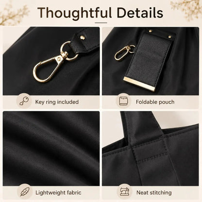 🔥LAST DAY SALE 49% OFF-👜✨Foldable Shopping Bag Keychain Eco-Friendly Reusable Tote Bag (offer)
