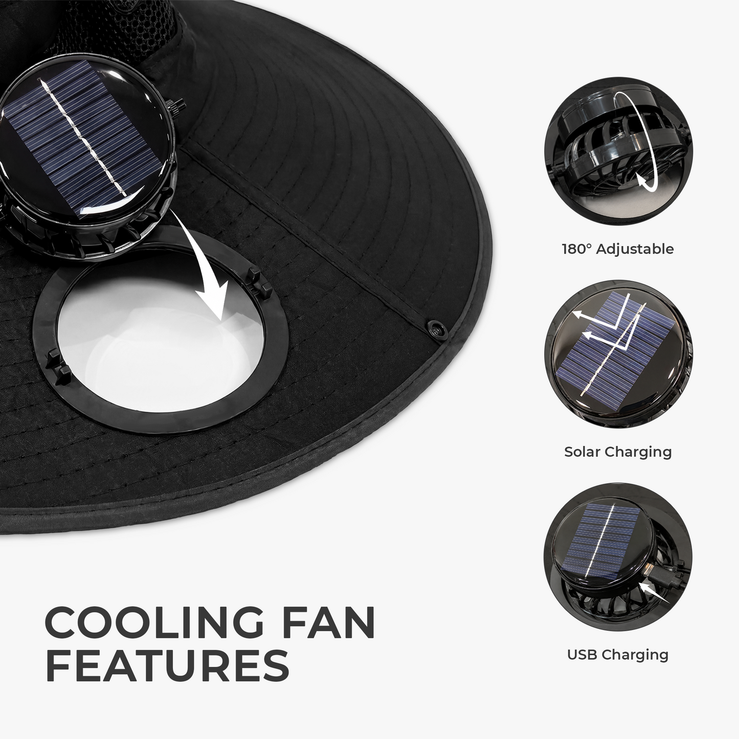 Personalised Pot Head Solar Fan Hat for Gardeners