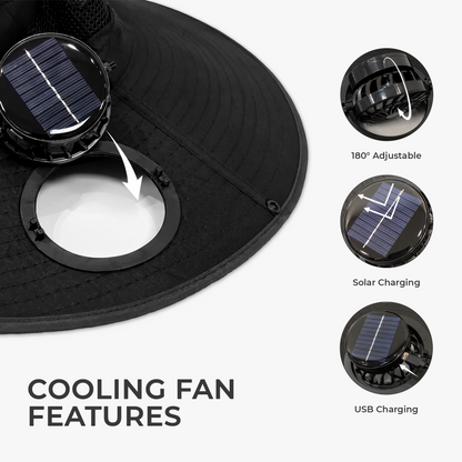 Personalised Pot Head Solar Fan Hat for Gardeners