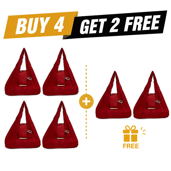 🔥LAST DAY SALE 49% OFF-👜✨Foldable Shopping Bag Keychain Eco-Friendly Reusable Tote Bag (offer)