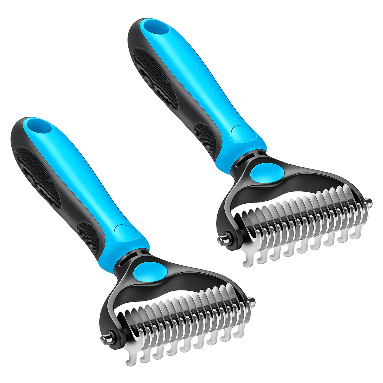 Professional Double-Sided Pet Grooming Rake ✨ Undercoat Deshedding Tool for Dogs & Cats 🐶🐱