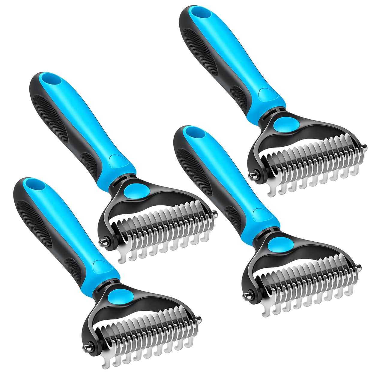 Professional Double-Sided Pet Grooming Rake ✨ Undercoat Deshedding Tool for Dogs & Cats 🐶🐱