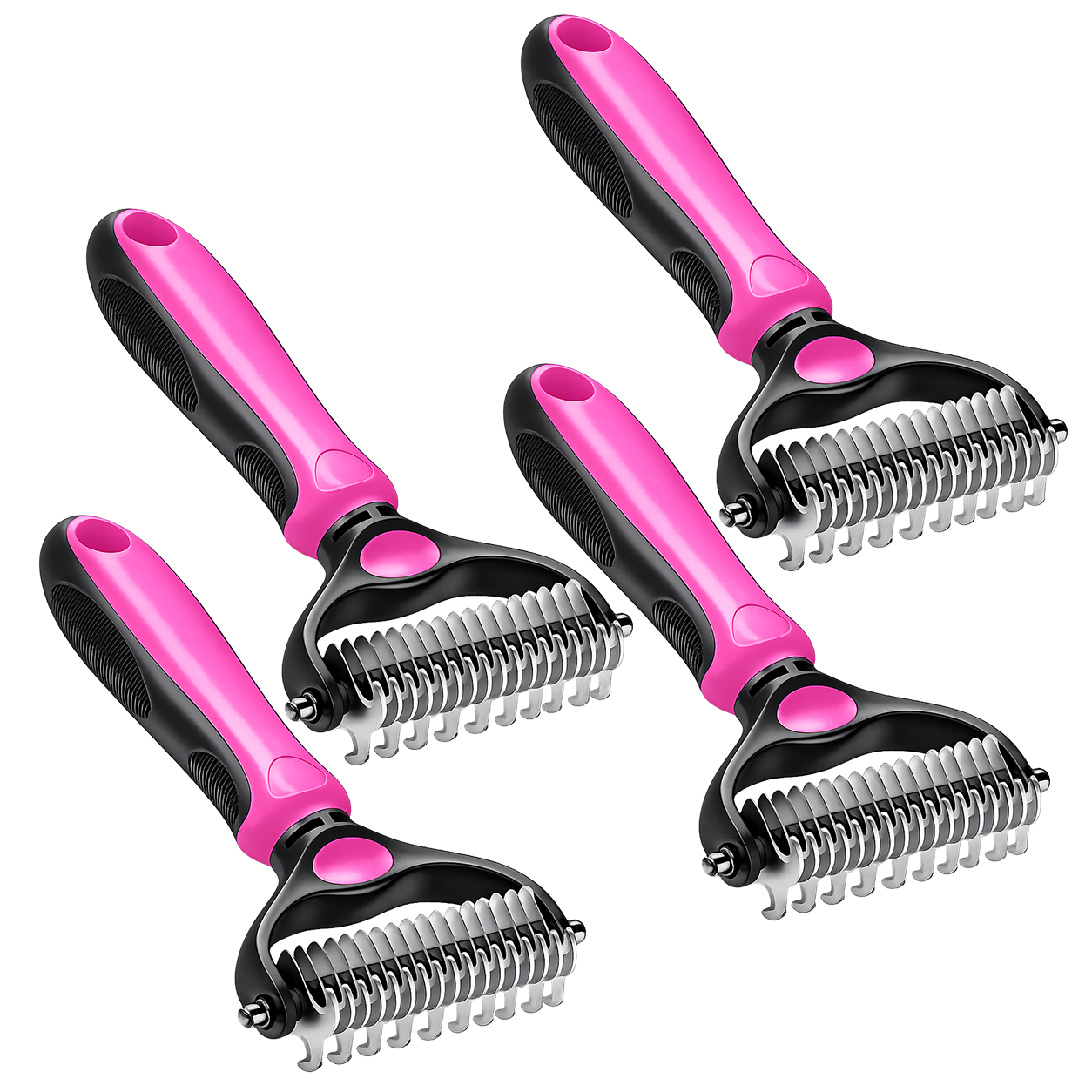 Professional Double-Sided Pet Grooming Rake ✨ Undercoat Deshedding Tool for Dogs & Cats 🐶🐱