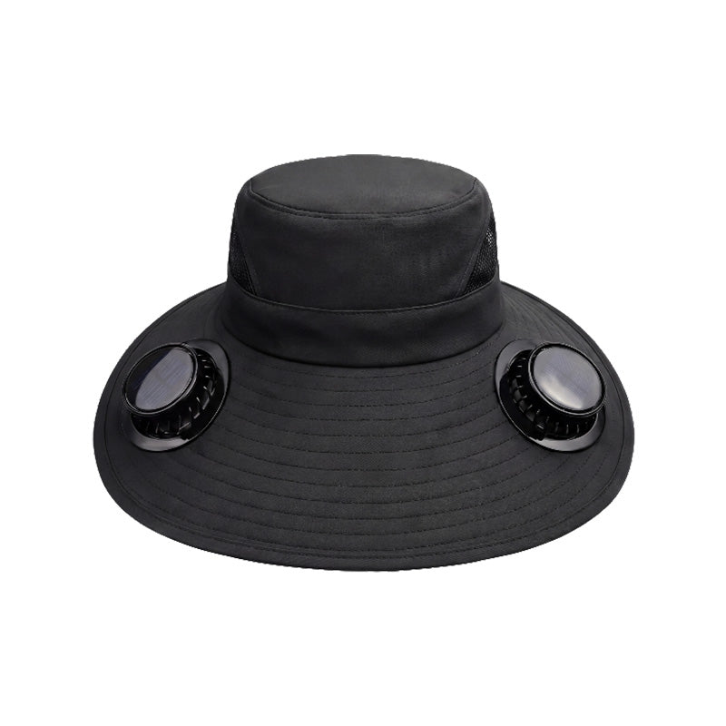 Personalised Pot Head Solar Fan Hat for Gardeners