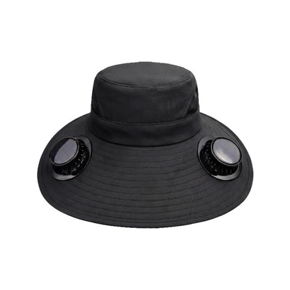 Personalised Pot Head Solar Fan Hat for Gardeners