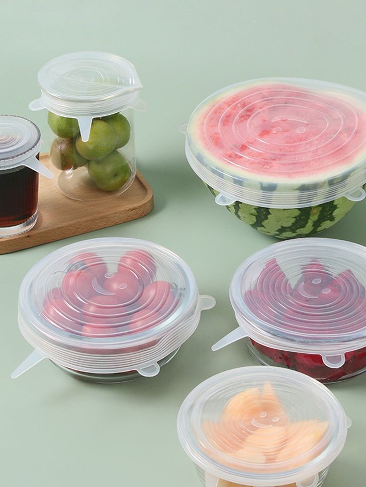 Purio™ Silicone Stretch Lids Reuseable Microwave Safe Flexible Covers