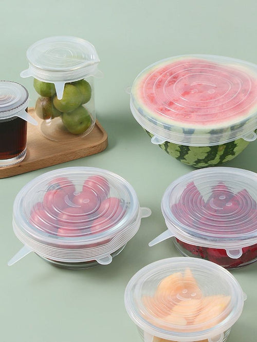 Purio™ Silicone Stretch Lids Reuseable Microwave Safe Flexible Covers