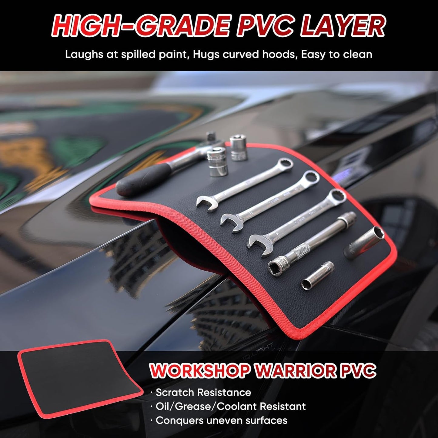 Purio™ Magnetic Tool Tray Mat – Flexible Workshop Organizer for Metal Surfaces