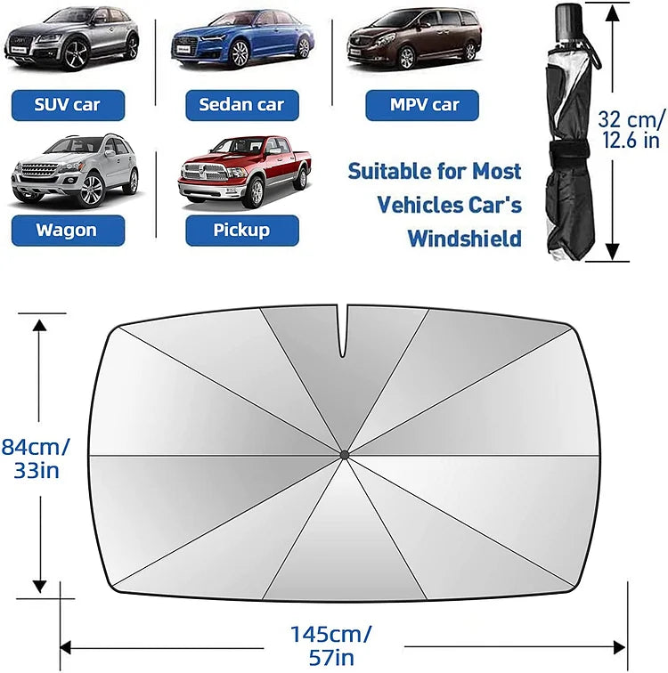 🔥Last Day 50% OFF - 2026 Upgraded Car Windshield Sun Shade Umbrella