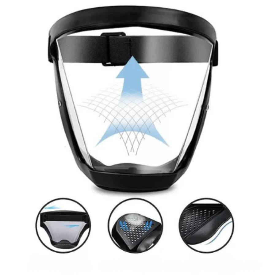 Purio™ The face shield protects the face, eyes, and airways during work.