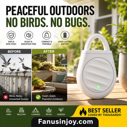 🔥Limited time offer Buy 3 get 1 free！🐦No more trouble from birds, beasts and locusts！Portable Ultrasonic Bird Repellent Keychain