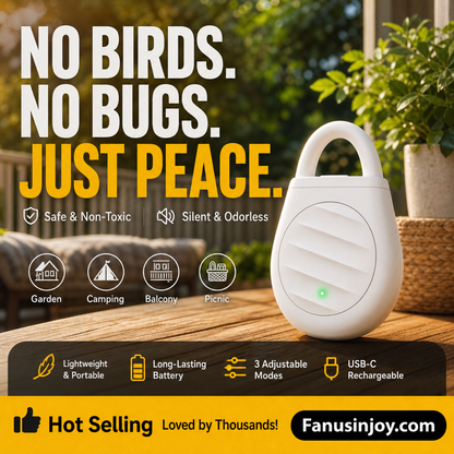 🔥Limited time offer Buy 3 get 1 free！🐦No more trouble from birds, beasts and locusts！Portable Ultrasonic Bird Repellent Keychain