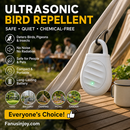 🔥Limited time offer Buy 3 get 1 free！🐦No more trouble from birds, beasts and locusts！Portable Ultrasonic Bird Repellent Keychain
