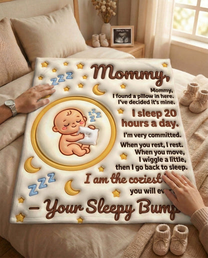 Baby With Tiny Pillow Humor Blanket