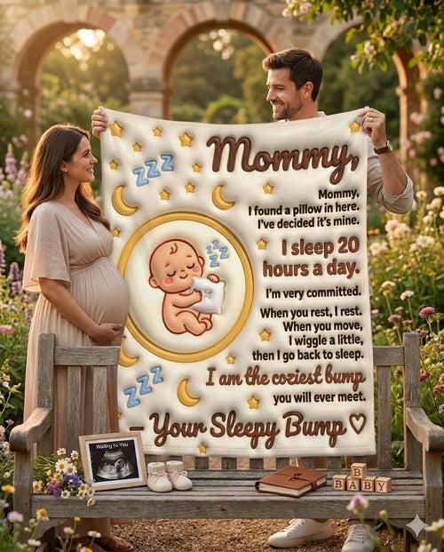 Baby With Tiny Pillow Humor Blanket