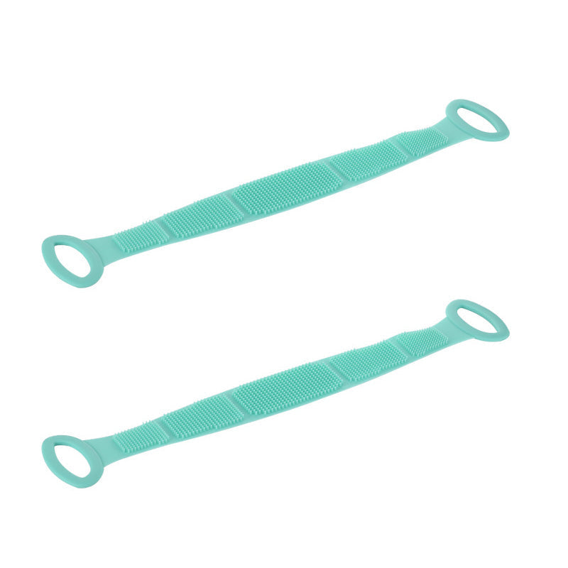 🛀 Boost bathing happiness! Skin becomes smooth and glowing! Dual-Sided Silicone Back Scrubber
